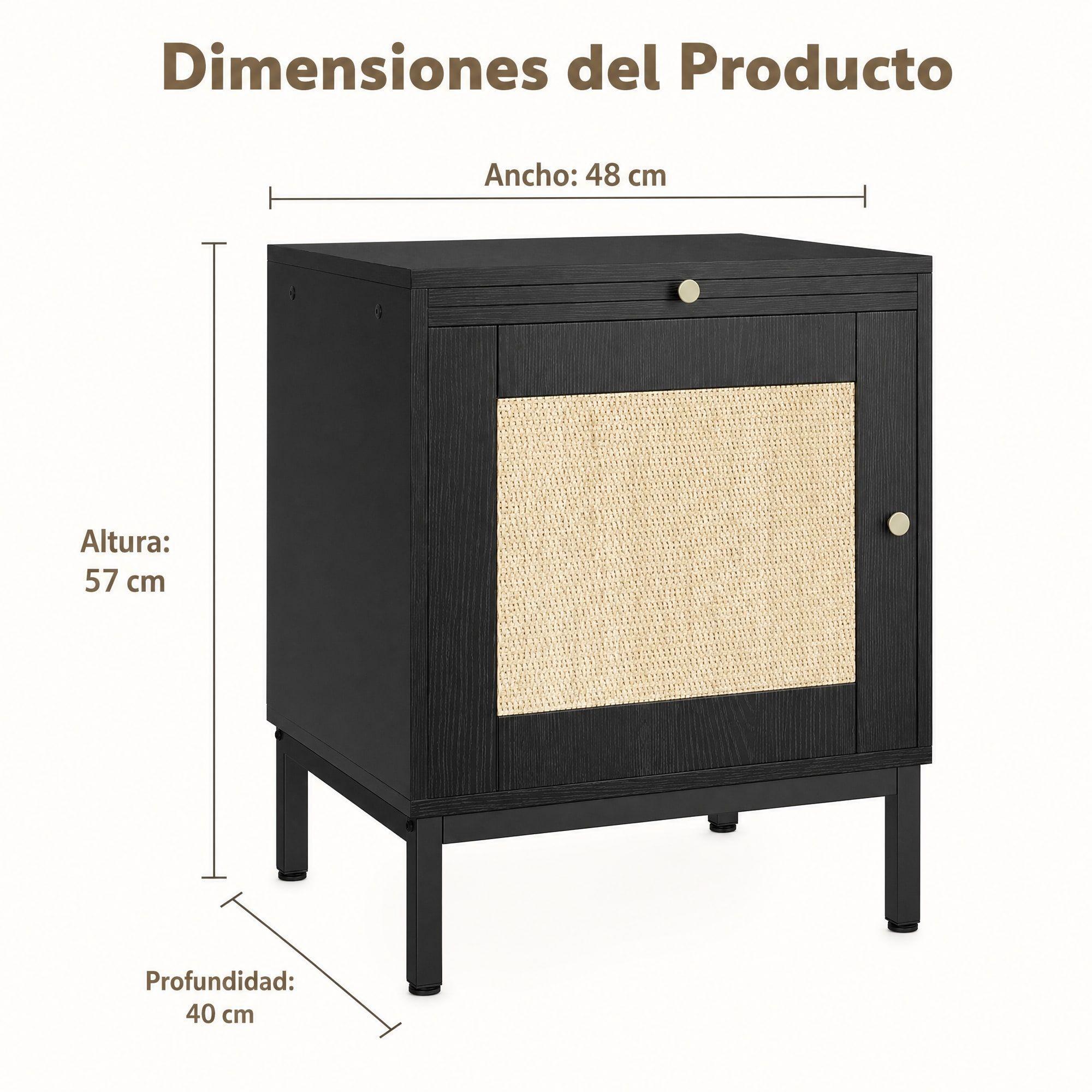 Velador Con Puerta Diseño Tejido Norte Americano 48*40*57cm-2