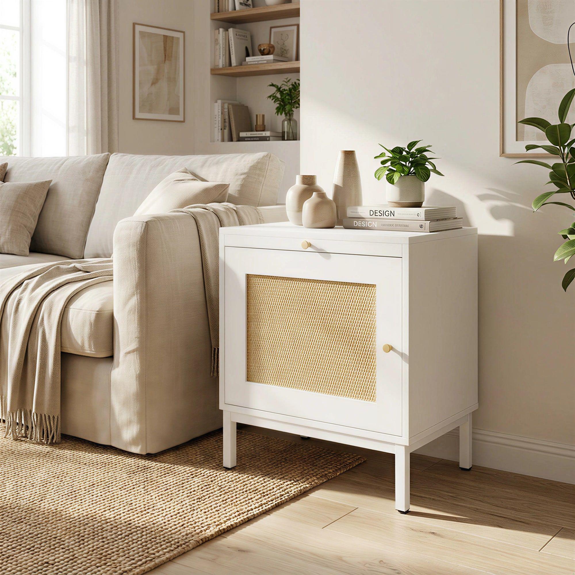 Velador Con Puerta Diseño Tejido Norte Americano 48*40*57cm-0