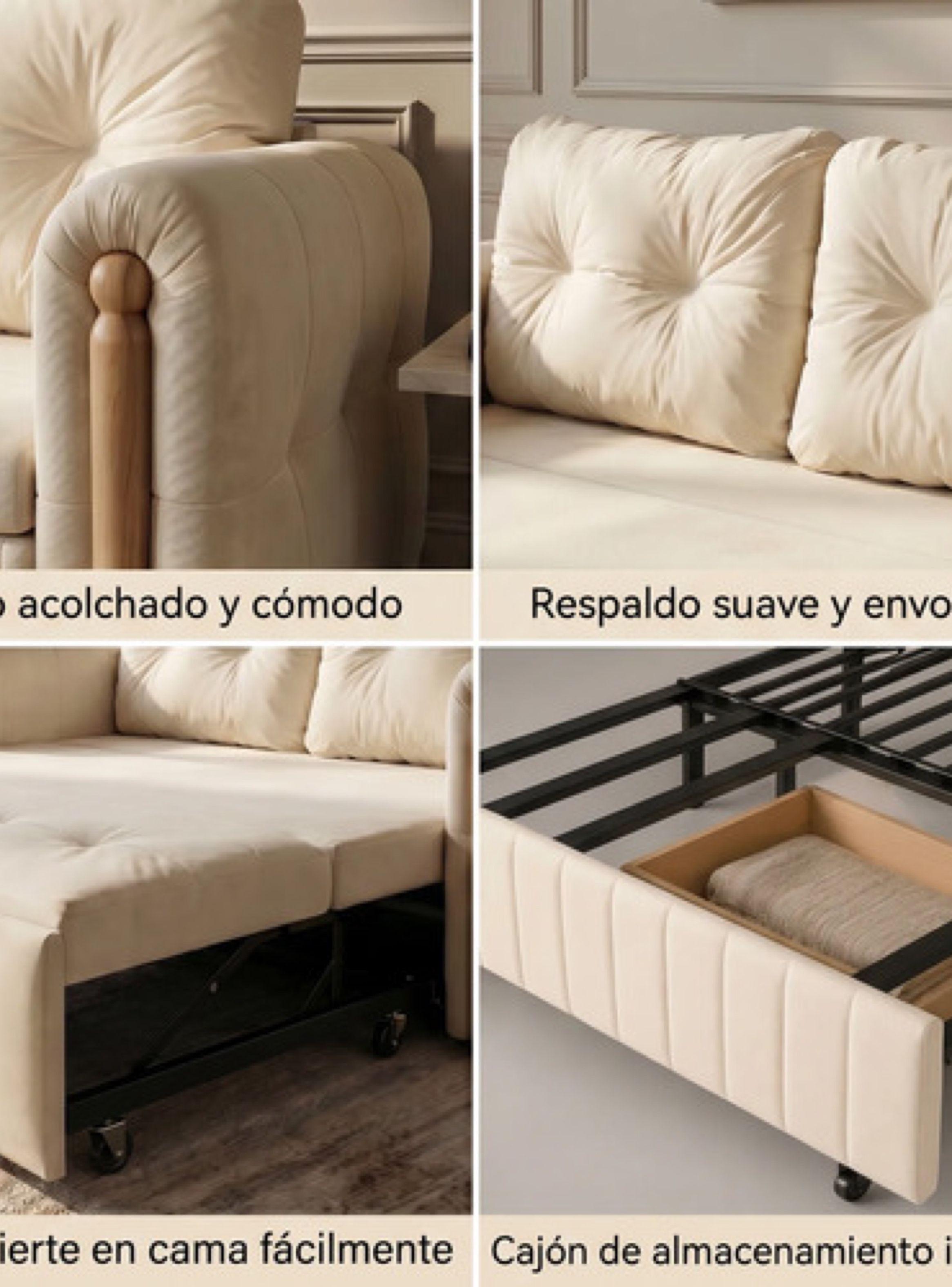 Sofa Cama 2 Cuerpo Con Alcenamiento Cama De 120cm Ancho SFCM202501 GRIS-4
