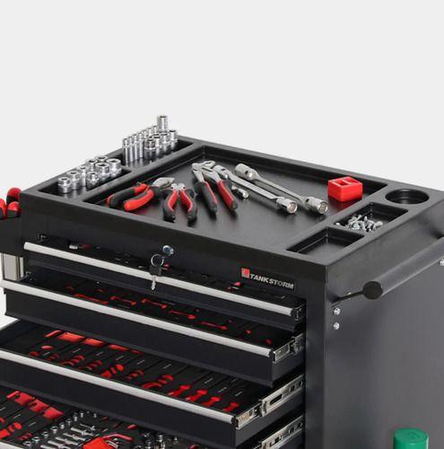 Carro Gabinete Para Herramientas Metálico Profesional Negro-4