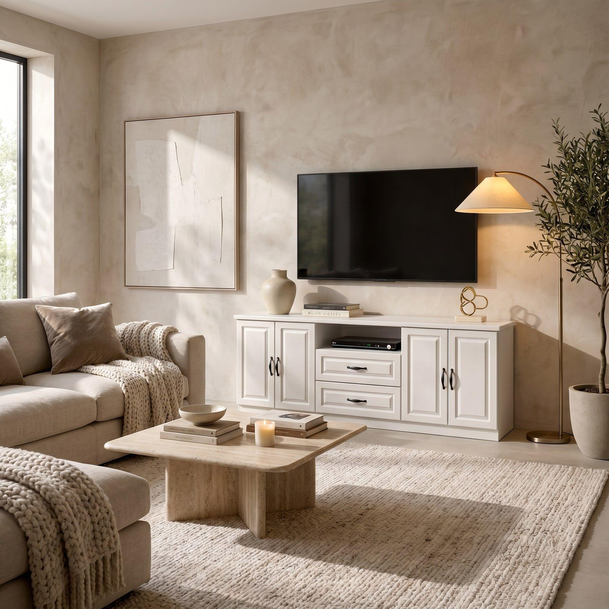 Rack Tv 140x40x70cm Alto Estilo Europeo Hecho En Melamina-6