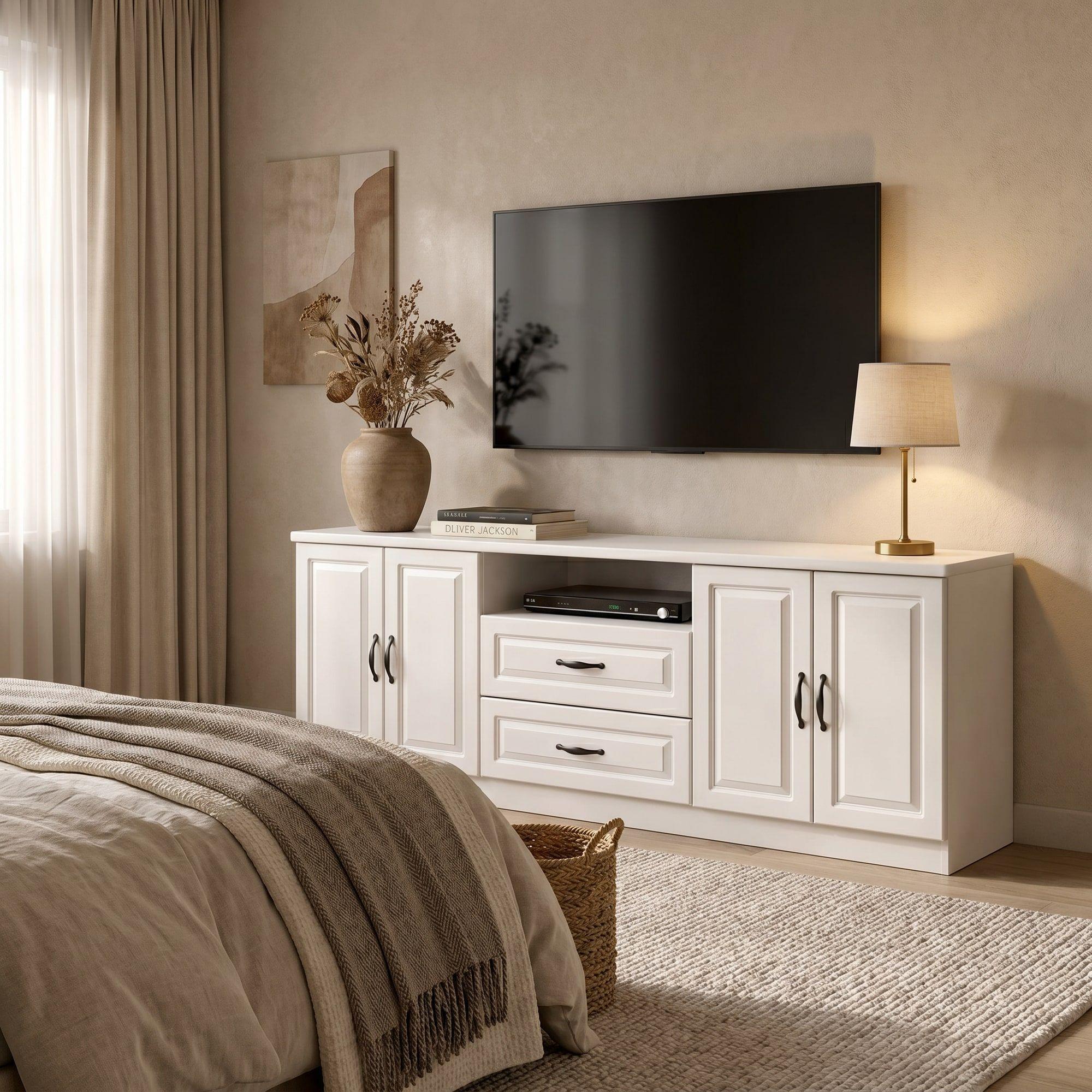 Rack Tv 140x40x70cm Alto Estilo Europeo Hecho En Melamina-7