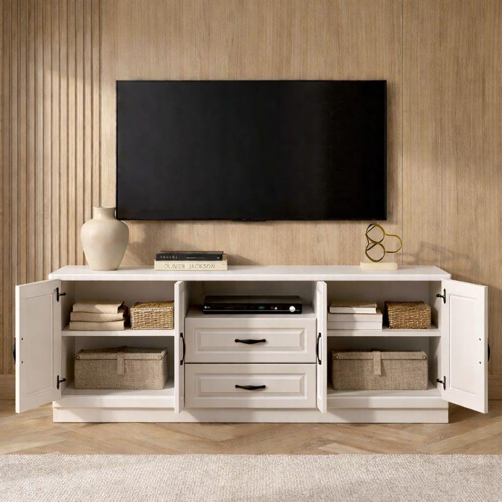 Rack Tv 140x40x70cm Alto Estilo Europeo Hecho En Melamina-2