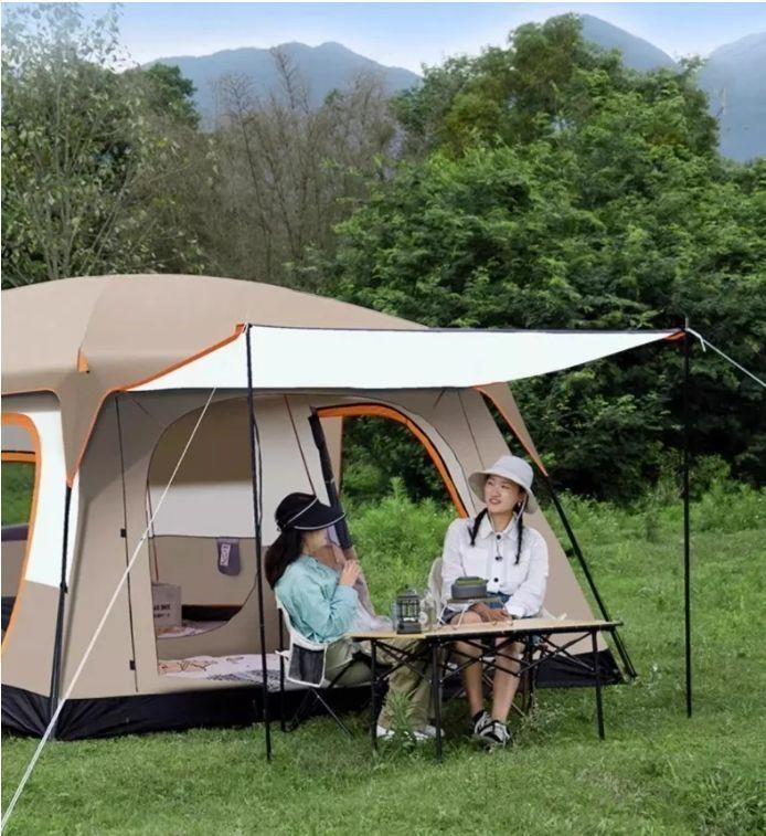 Carpa 12 Personas Techo Largo Color Marronclaro Homeroutdoor-7