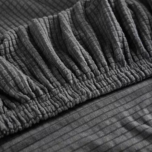 Funda Protectora Para Sofá De 2 Cuerpos Tela Gruesa Premium Color Gris Oscuro-2