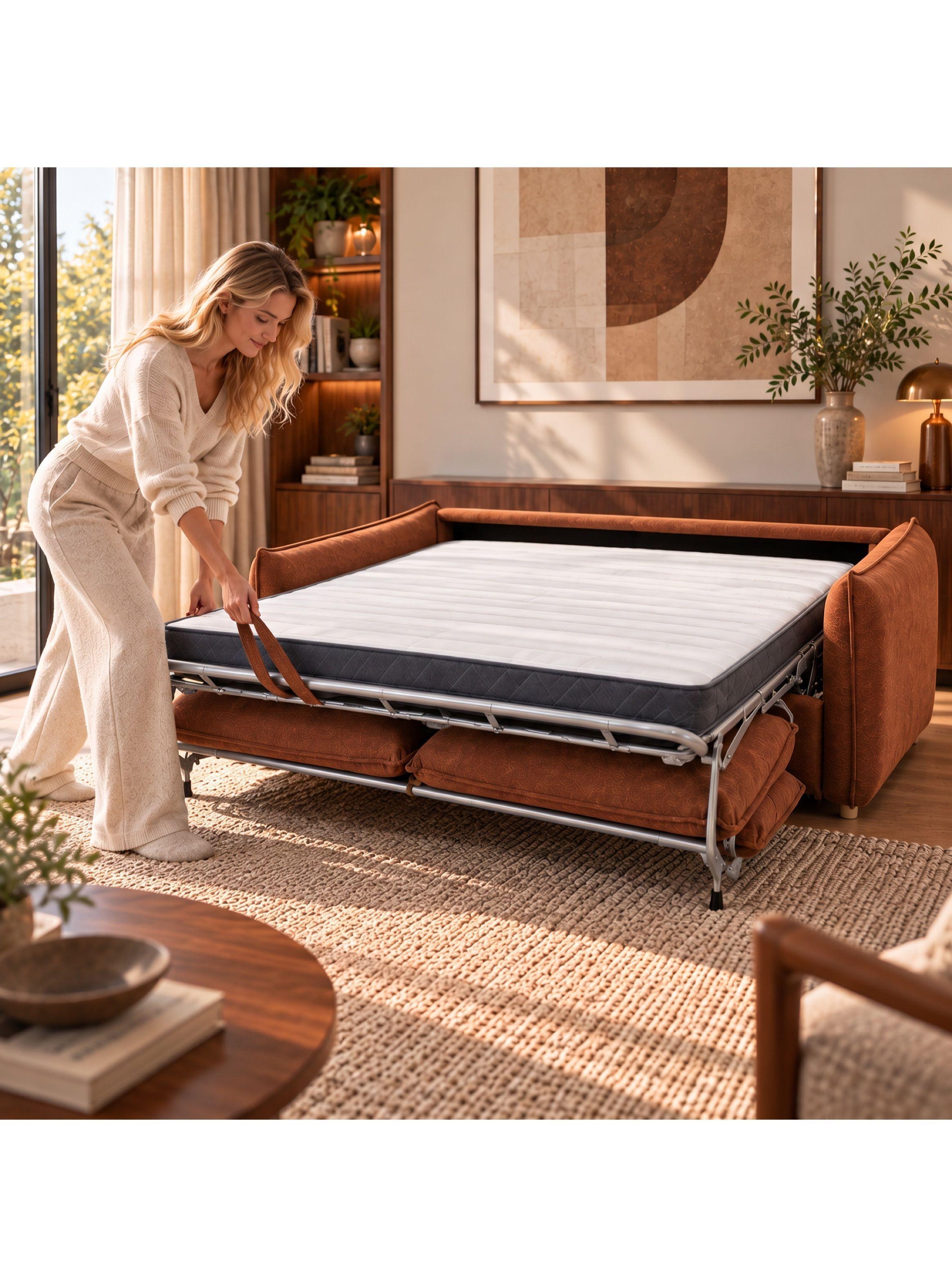 Valentina Sofá Cama 3 Cuerpos Con Colchón Integrado 195 Cm-5
