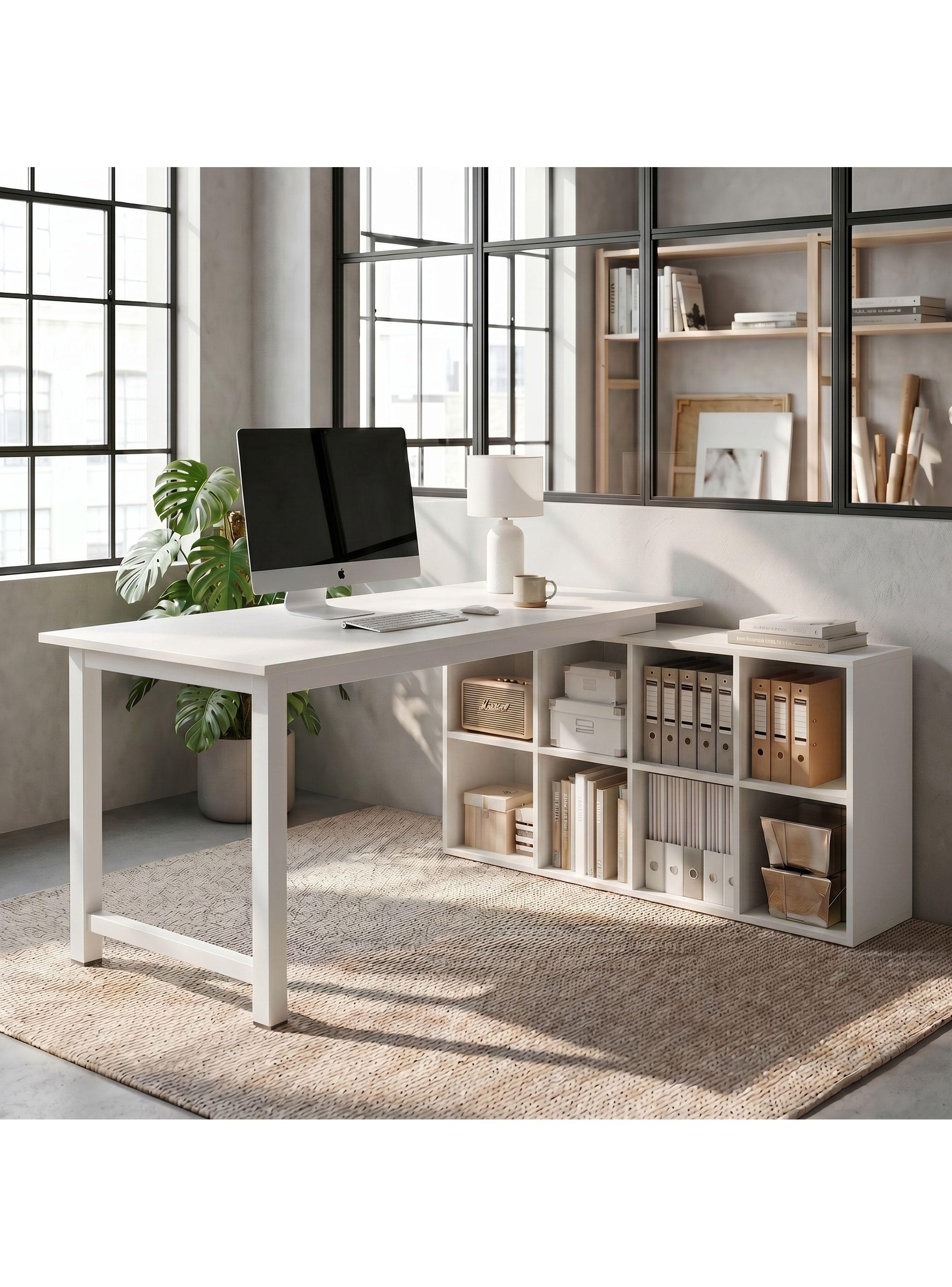 Escritorio Forma L Oficina Con Cajonera Intercambiable 140cm-8