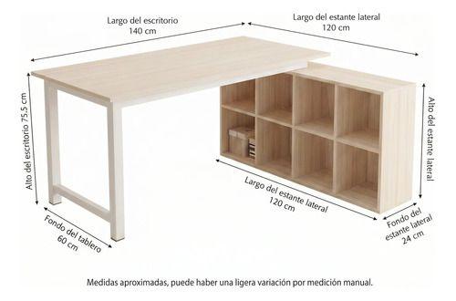 Escritorio Forma L Oficina Con Cajonera Intercambiable 140cm-2