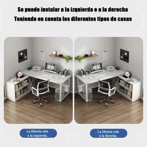 Escritorio Forma L Oficina Con Cajonera Intercambiable 140cm-4