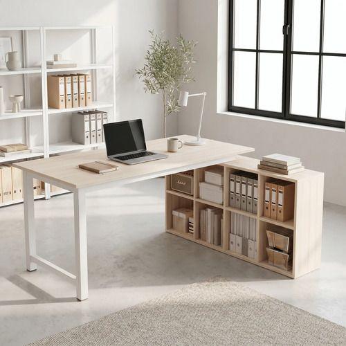 Escritorio Forma L Oficina Con Cajonera Intercambiable 140cm-7