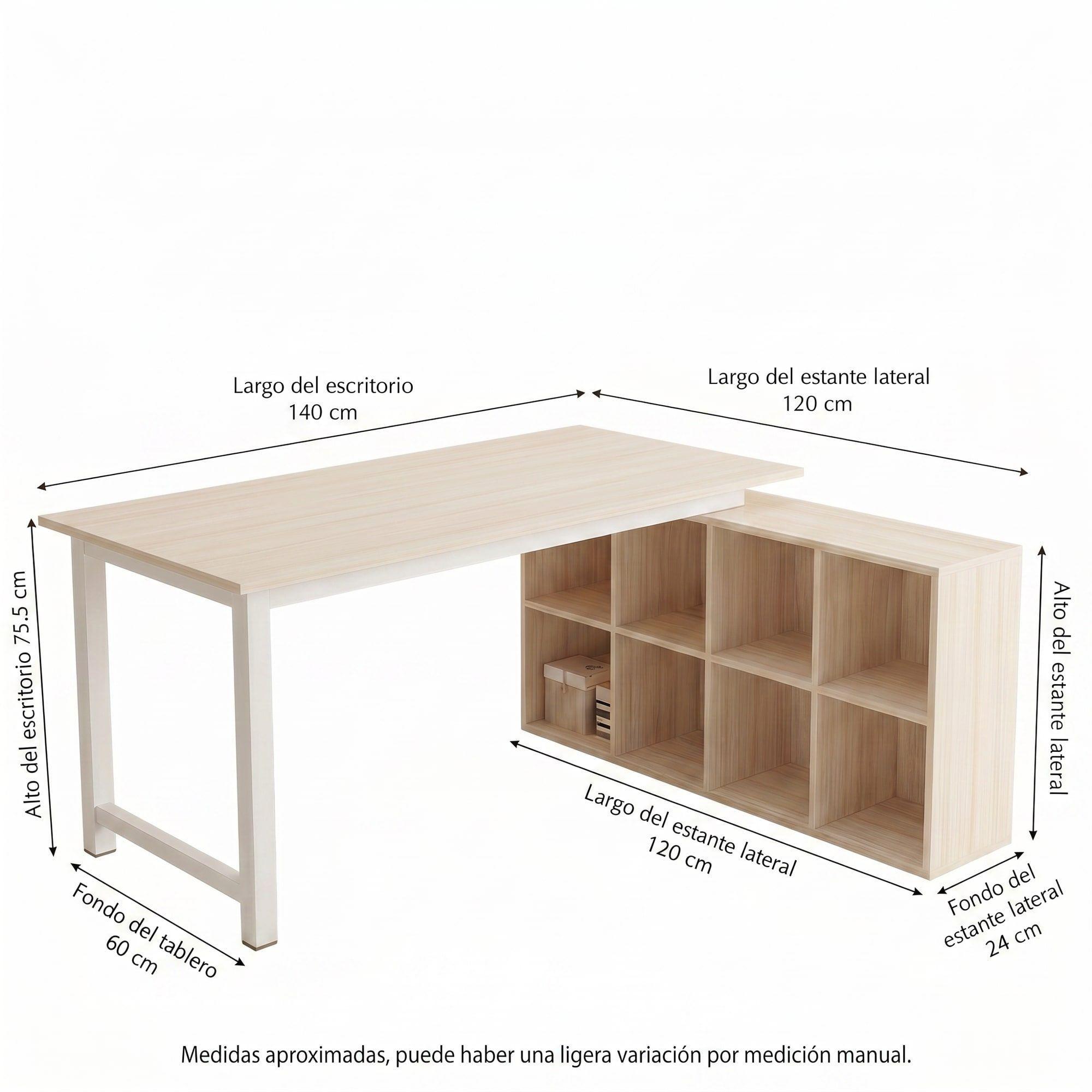 Escritorio Forma L Oficina Con Cajonera Intercambiable 140cm-2