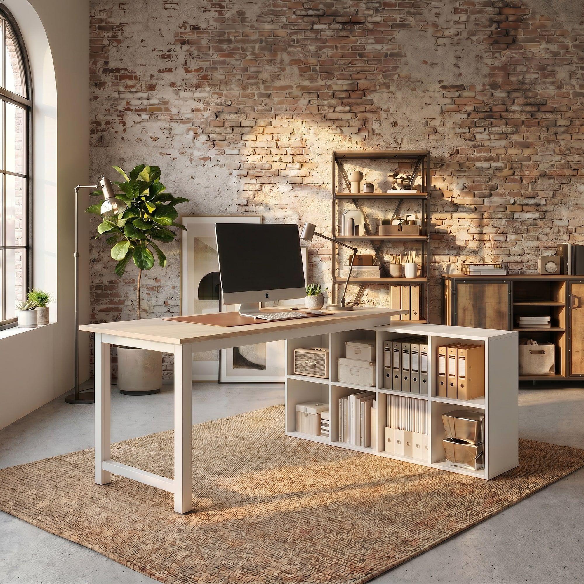 Escritorio Forma L Oficina Con Cajonera Intercambiable 140cm-5