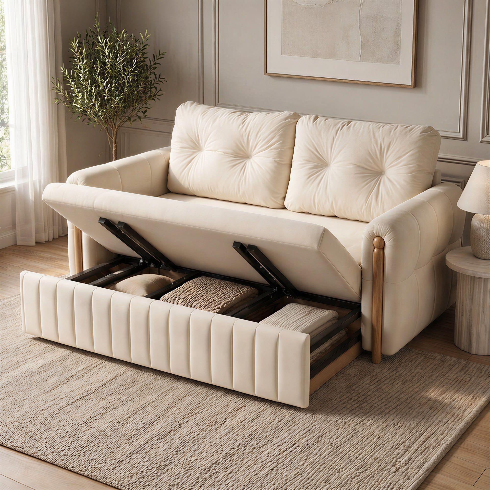 Sofa Cama 3 Cuerpo Con Alcenamiento Cama De 2 Plazas-6