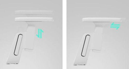 Silla De Oficina Ergonomica Pata Acero Con Colgador De Ropa Color Blanco Material Del Tapizado Algo-7