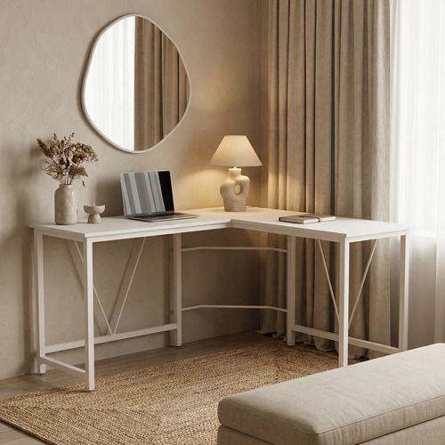 Escritorio Esquinero Metal Oficina 150x48x75cm En Forma L-7