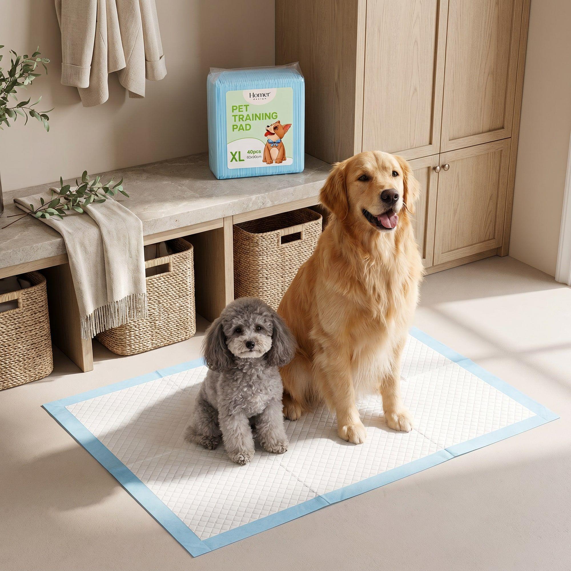 40 Pañales Sabanillas Mascotas Perros 60x90 Cm Calidad Stantard Absorvente Homer Design-6