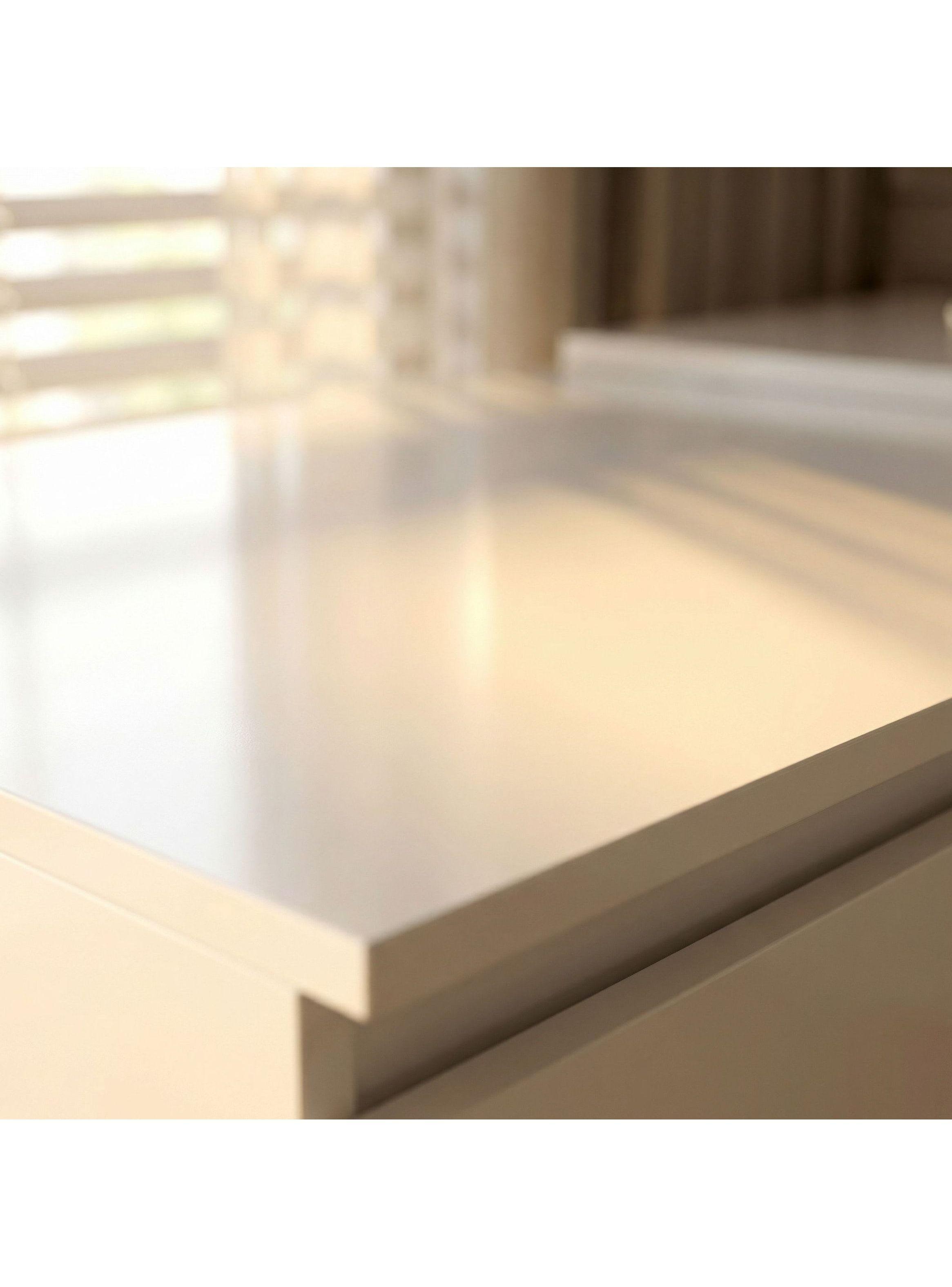 Escritorio Convertible En L+comoda 120x40x70+120x40x68cm Blanco-2