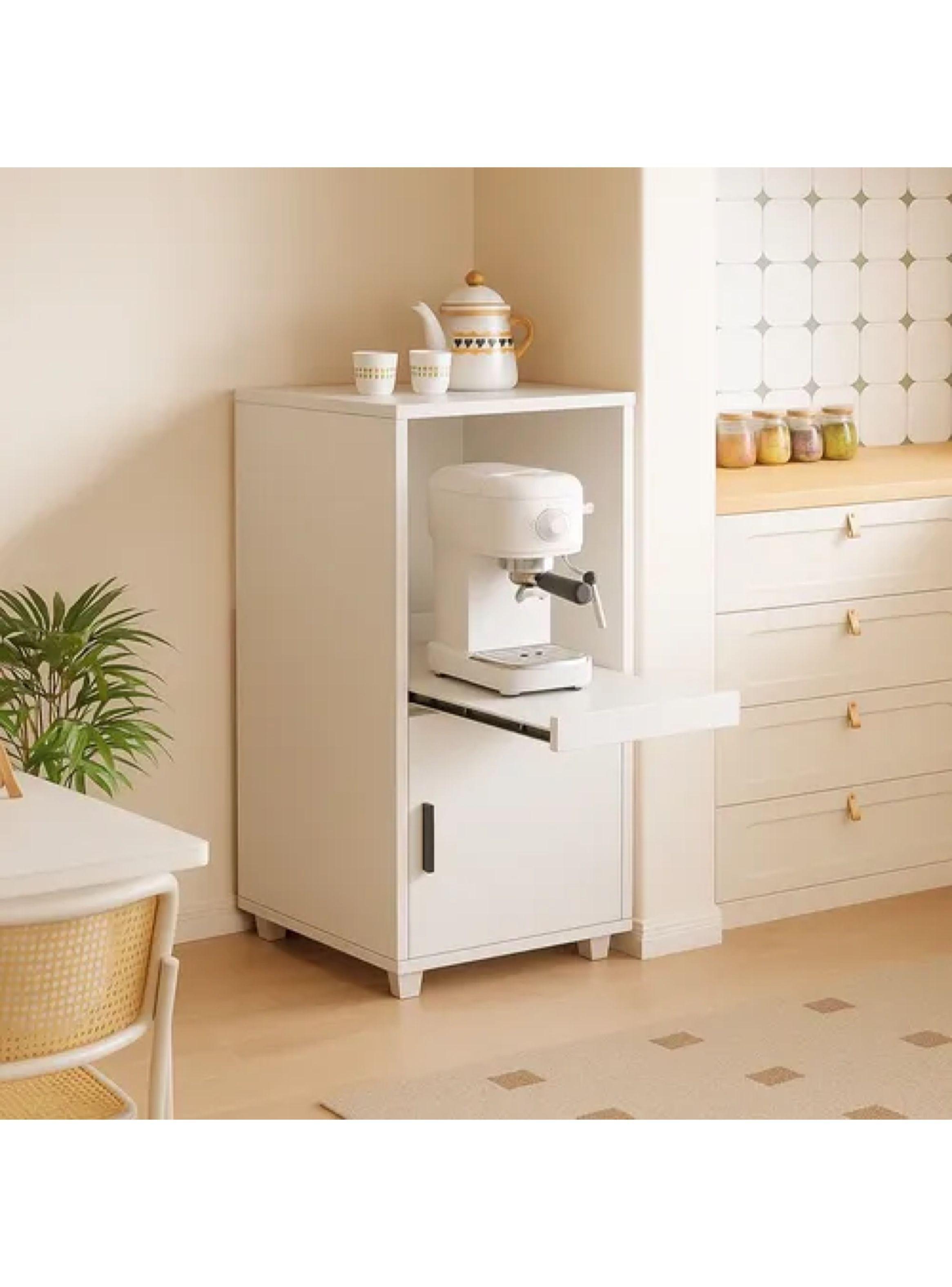 Mueble De Cocina Porta Microonda Cafetera Aparador Buffet Blanco-0
