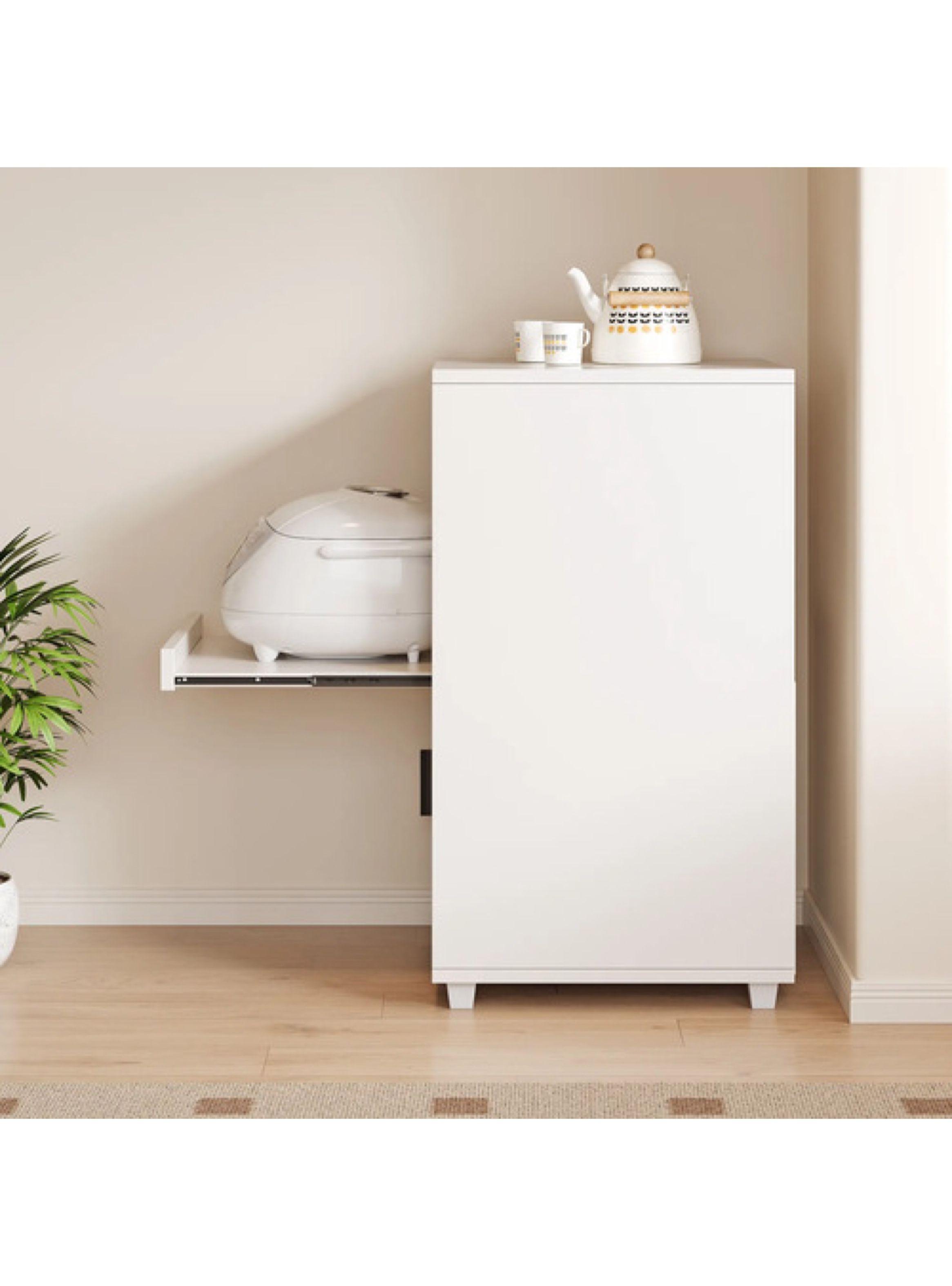 Mueble De Cocina Porta Microonda Cafetera Aparador Buffet Blanco-4