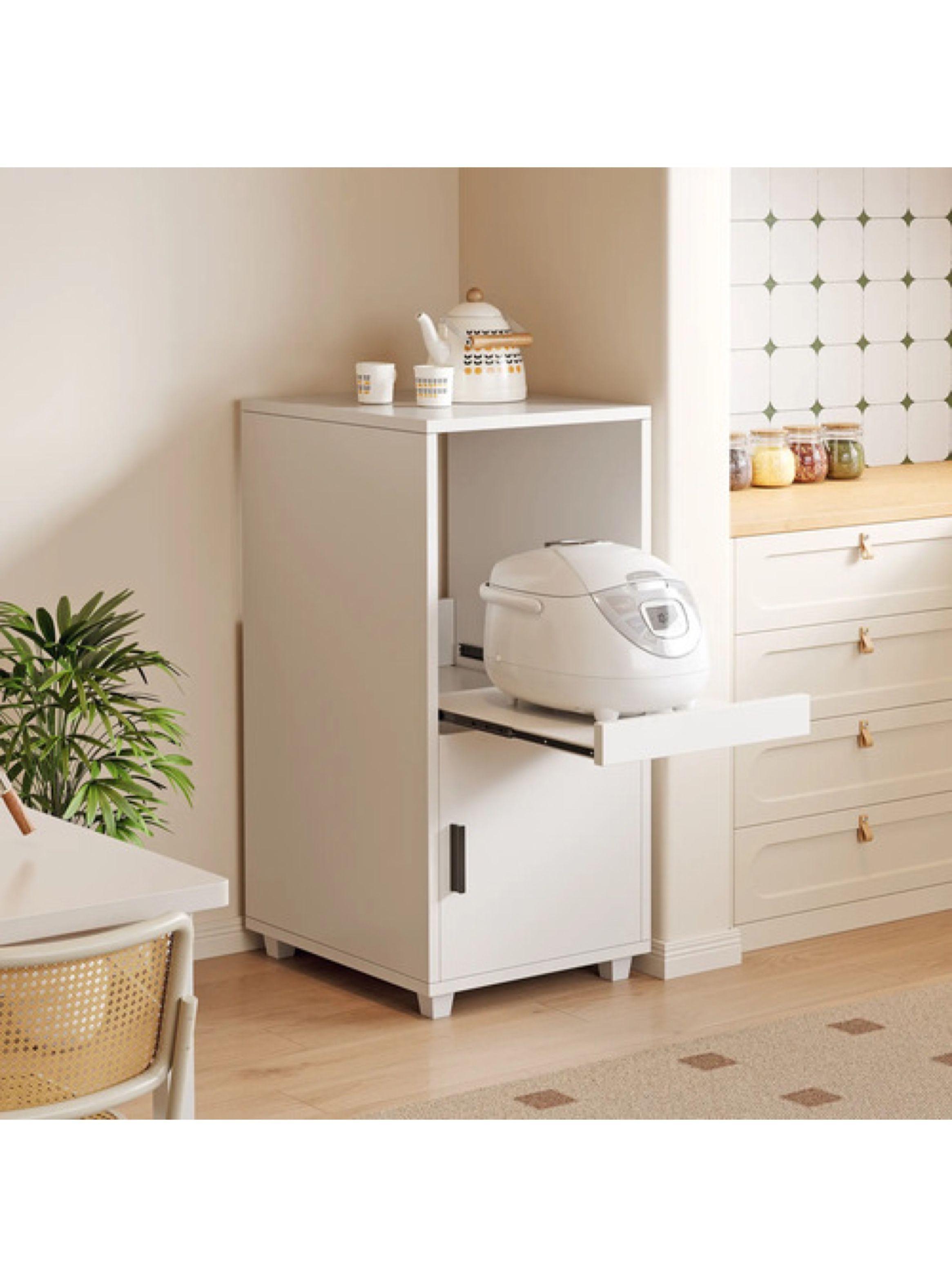 Mueble De Cocina Porta Microonda Cafetera Aparador Buffet Blanco-5