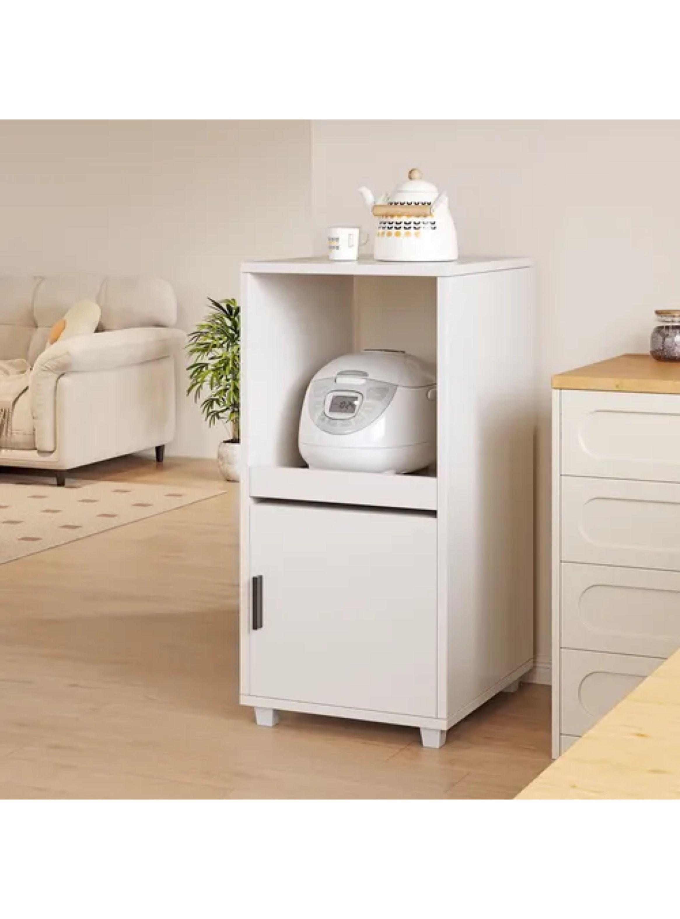 Mueble De Cocina Porta Microonda Cafetera Aparador Buffet Blanco-6