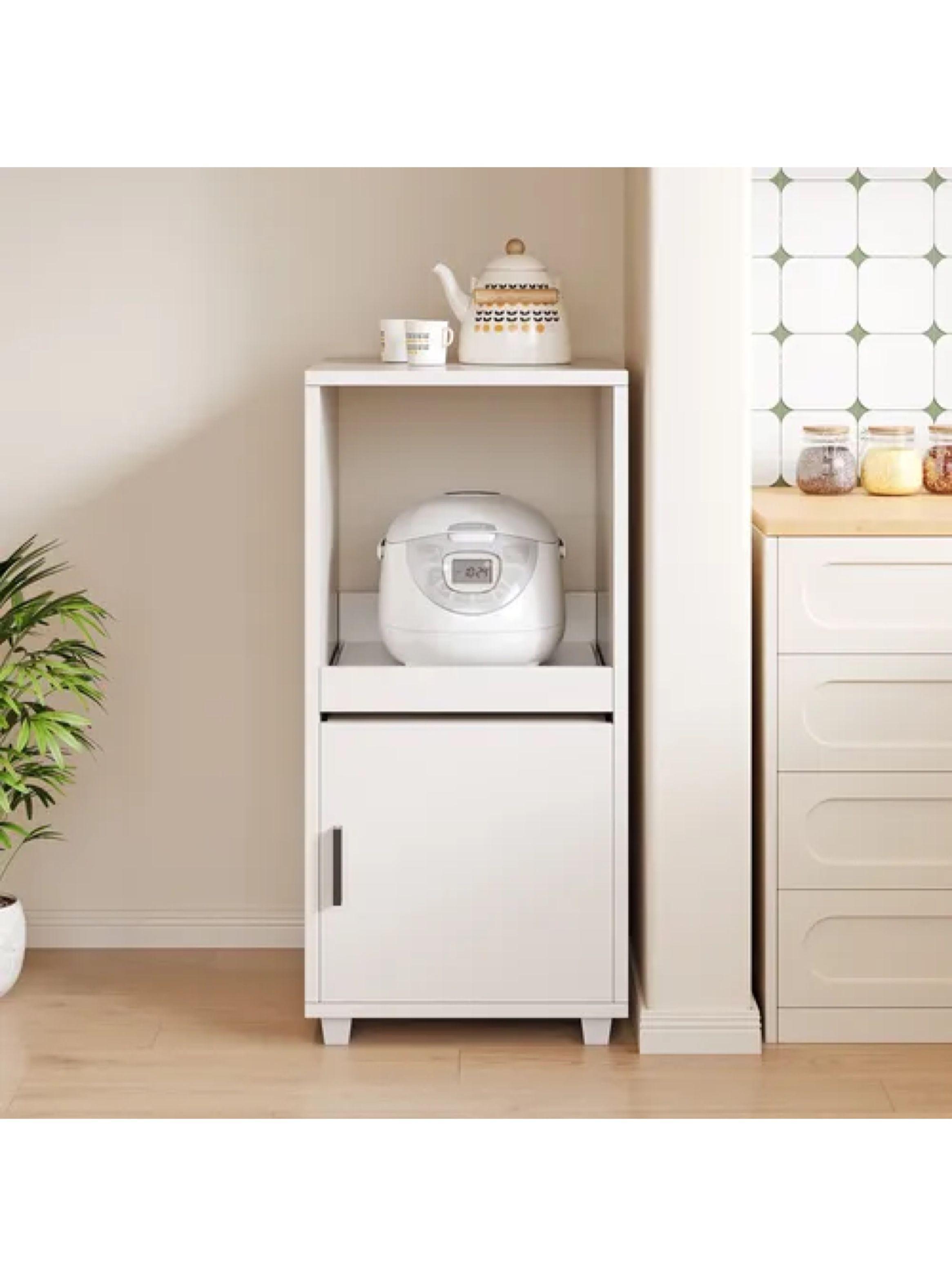 Mueble De Cocina Porta Microonda Cafetera Aparador Buffet Blanco-7