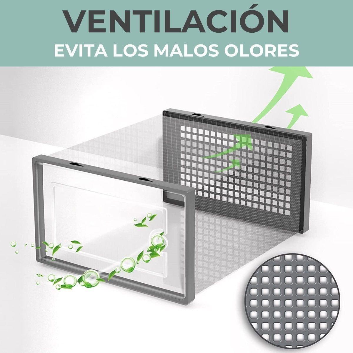 Zapatero Caja Organizador De Zapatos Marca Homer Design Set X4 Unidade Apilables Firmes Transparente-5
