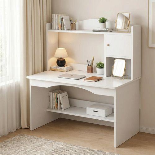 Escritorio Oficina Con Organizador Solido 120x48x115cm Blanco-0