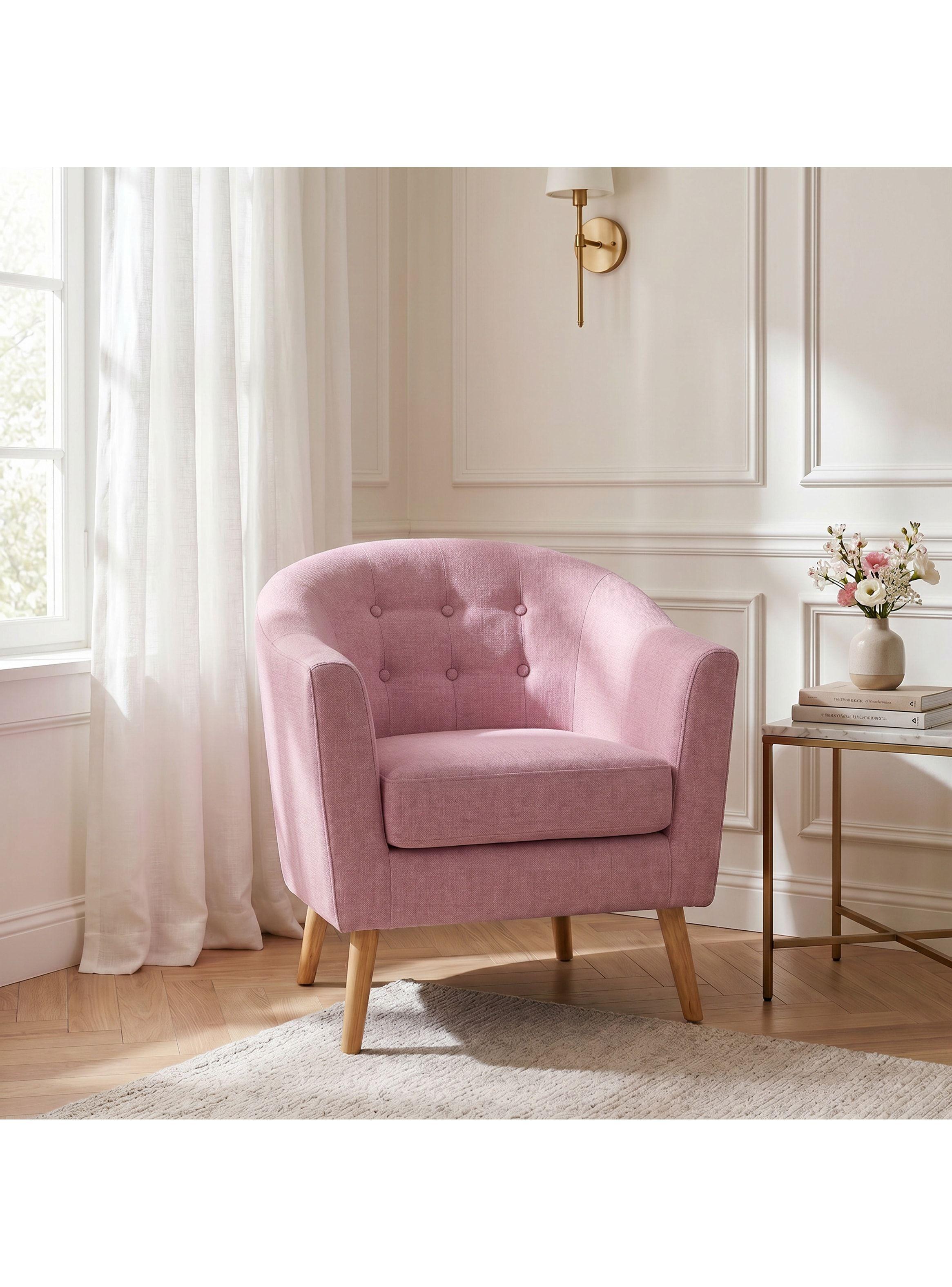 Sitial Poltrona Silla Sillon Con Cojin De Regalo 80x70x52cm Rosa-7