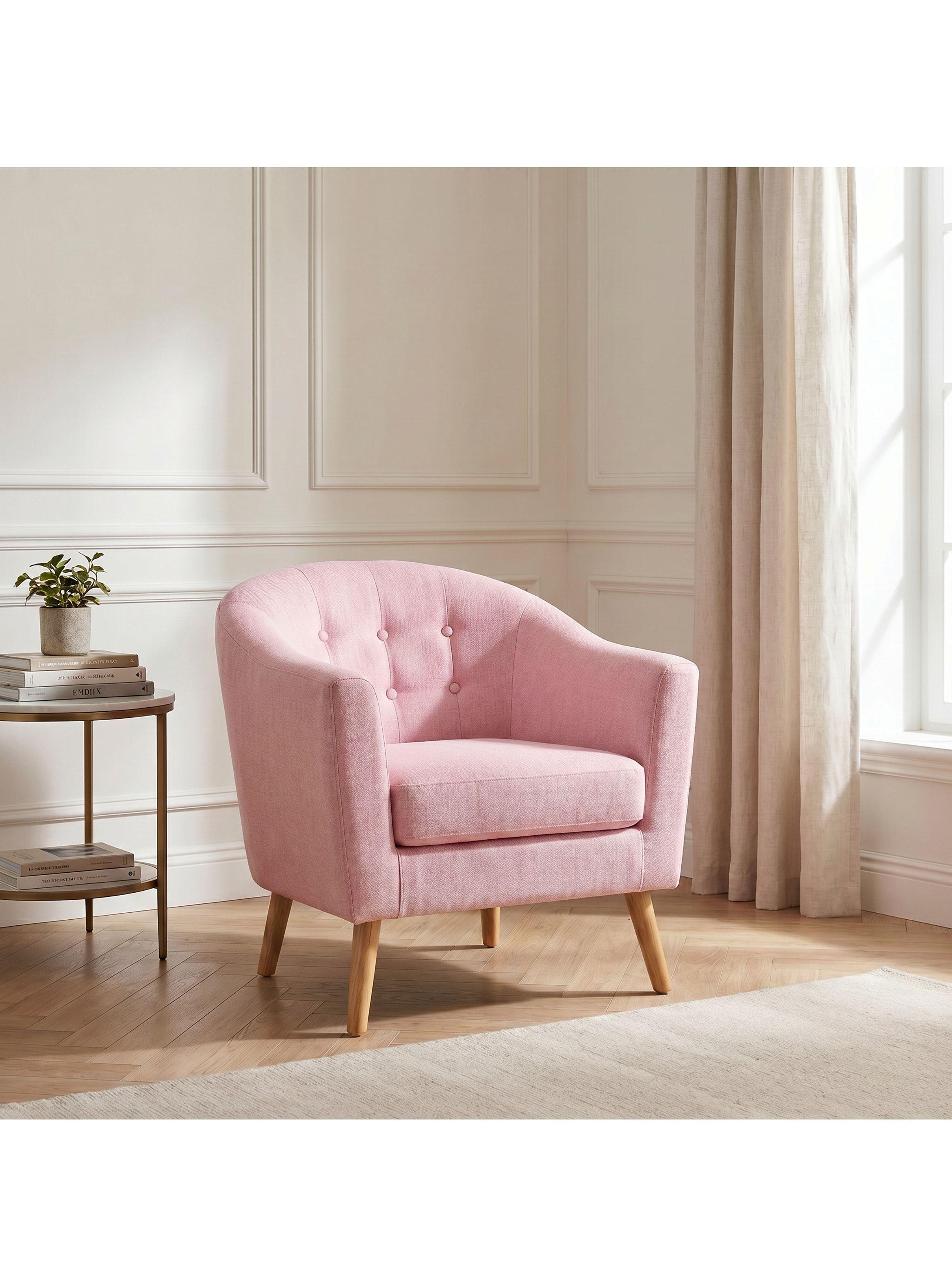 Sitial Poltrona Silla Sillon Con Cojin De Regalo 80x70x52cm Rosa-8