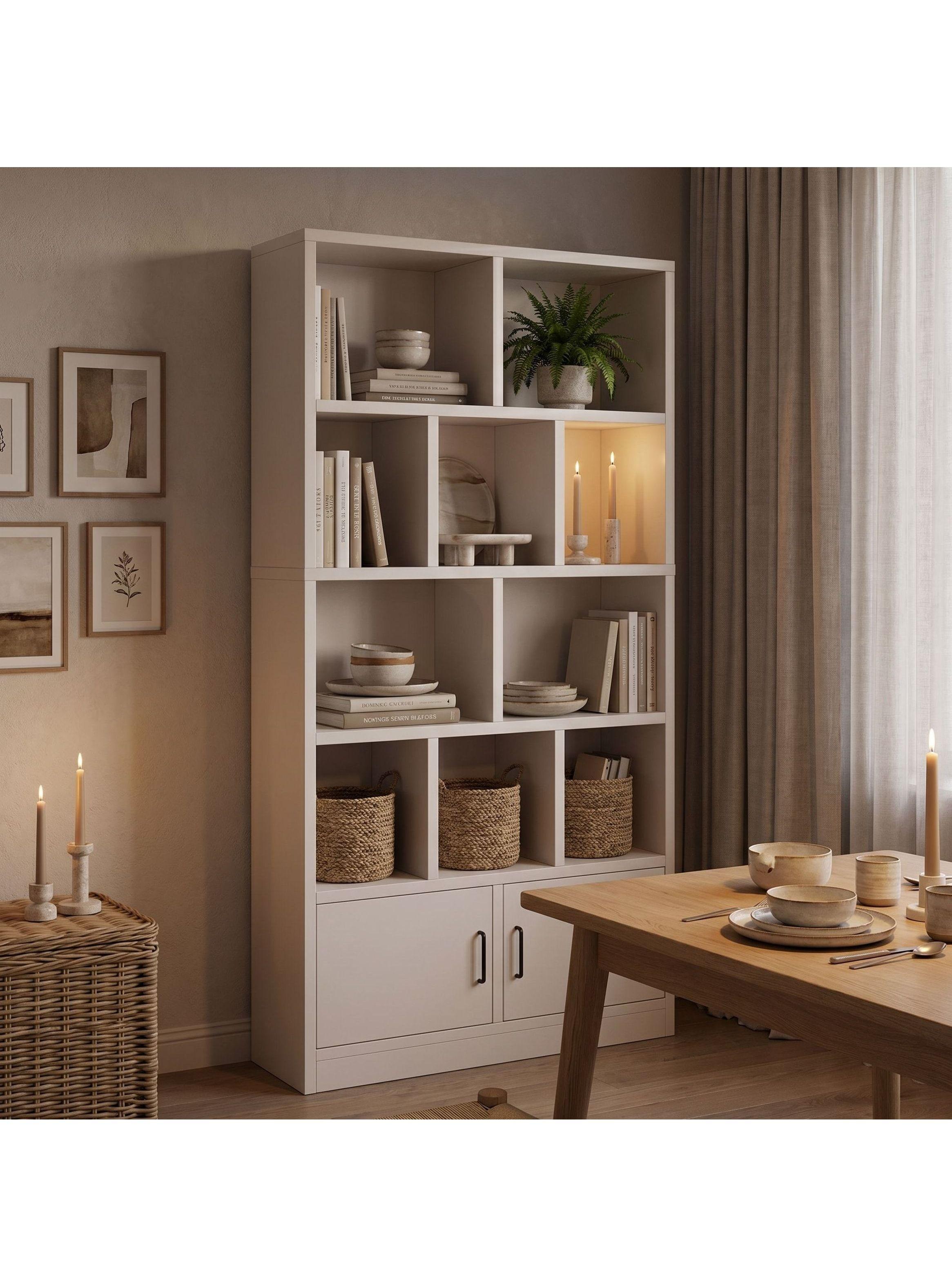 Estante Repisa Para Libros Decoración Combinable 80de Ancho Blanco-6