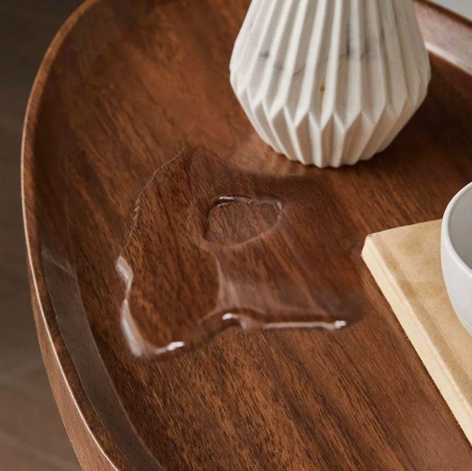 Mesa De Centro Lateral Living Redonda Doble Madera Nactural-3