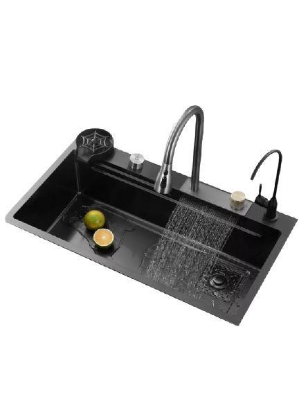 Combo Lavaplato Empotrado 80x45cm Acero Inoxidable Lavavaso-0