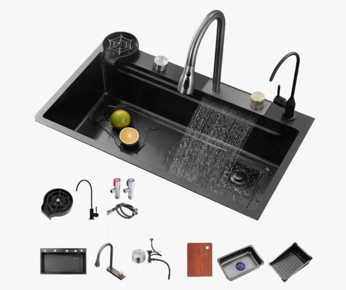 Combo Lavaplato Empotrado 80x45cm Acero Inoxidable Lavavaso-1