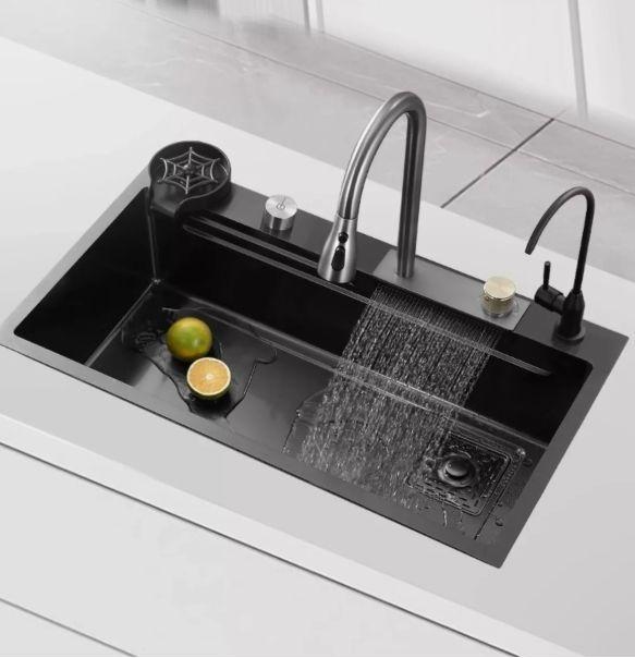 Combo Lavaplato Empotrado 80x45cm Acero Inoxidable Lavavaso-2