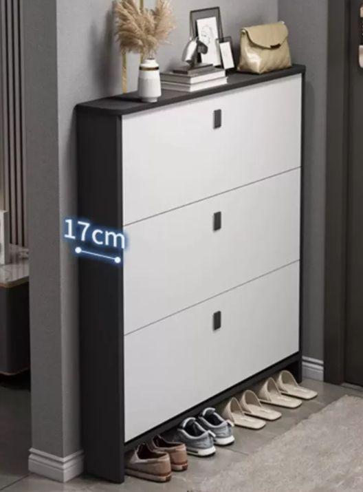 Zapatero Organizador Estante Zapato Hall Armario110x100x17cm Gris Y Blanco Homer Design-5
