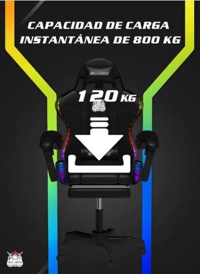 Silla Gamer Rgb Profesional Reclinable Con Luz Variable-6