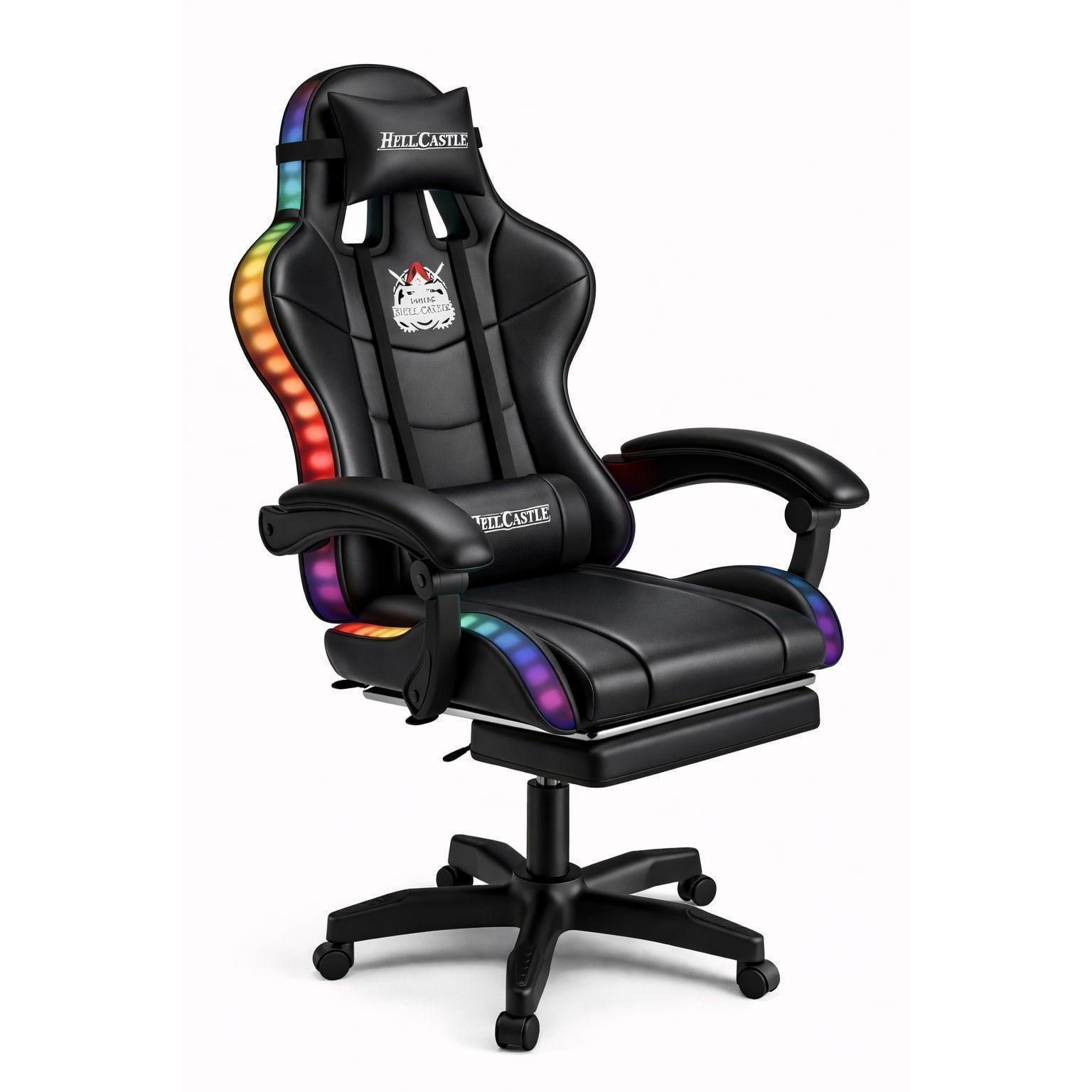 Silla Gamer Rgb Profesional Reclinable Con Luz Variable-0