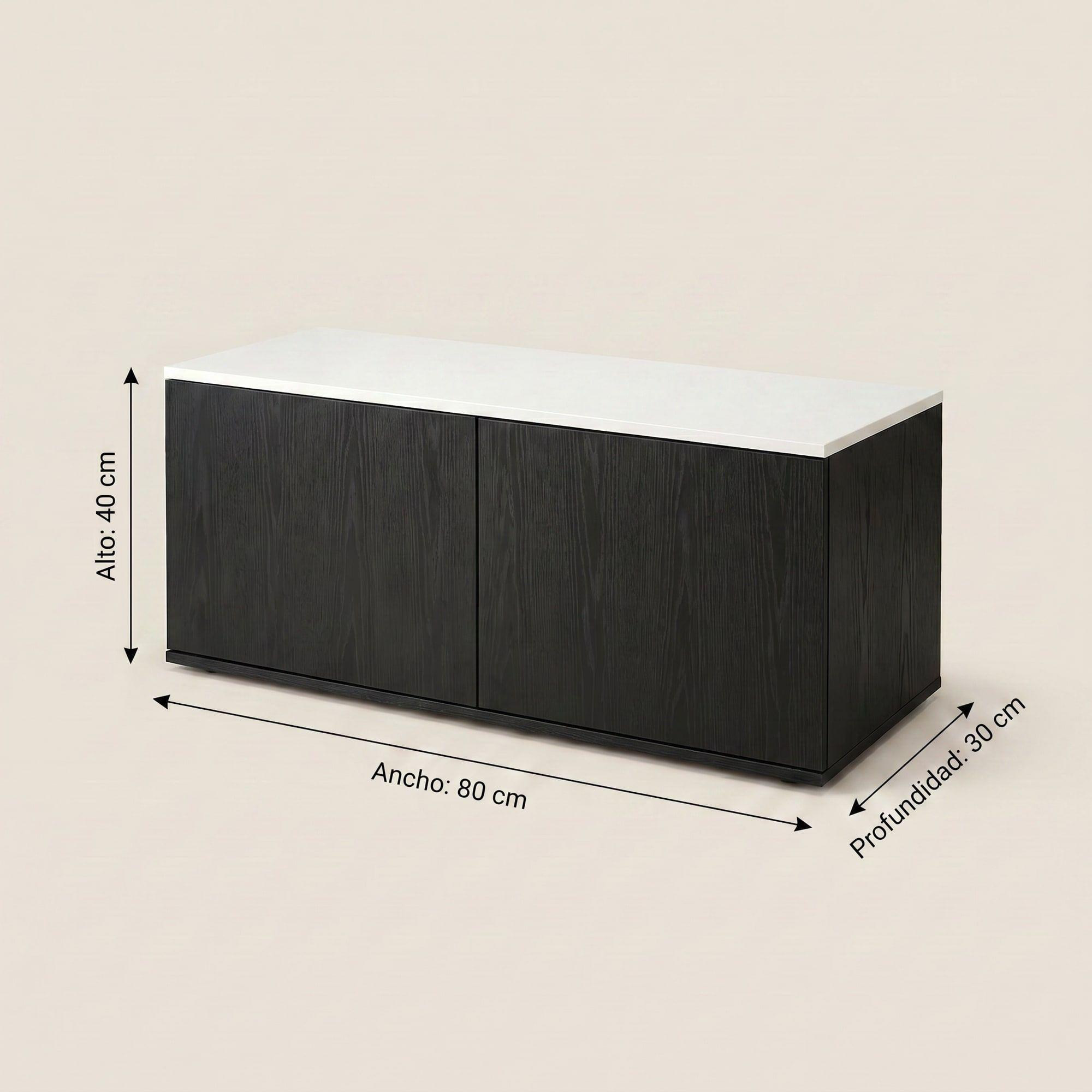 Rack Tv 80x40x30cm 2 Puerta Melamina Combinable Por Varios-4