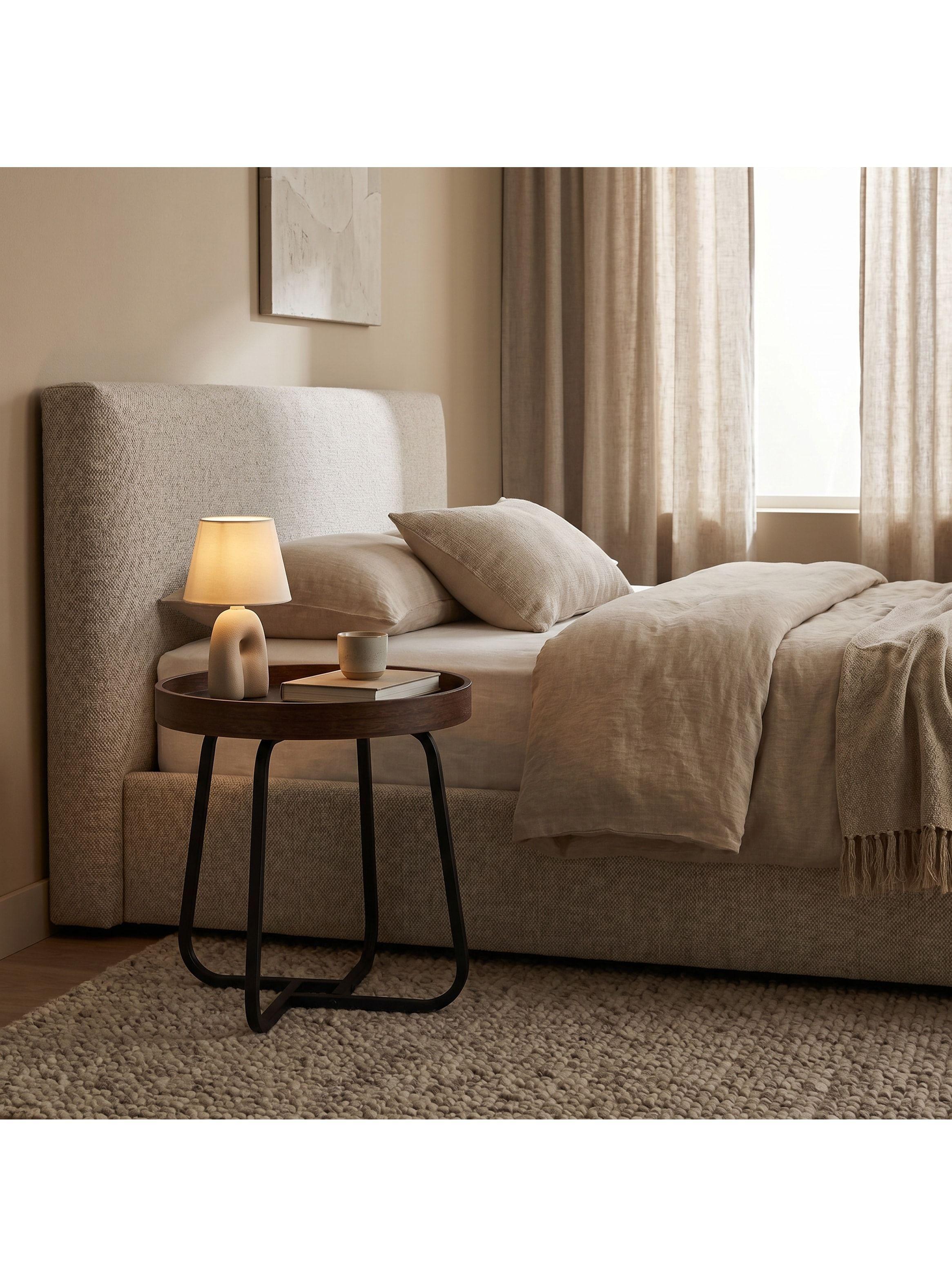 Mesa Lateral Homer Design Redonda Acero 40x46cm Melamina-7
