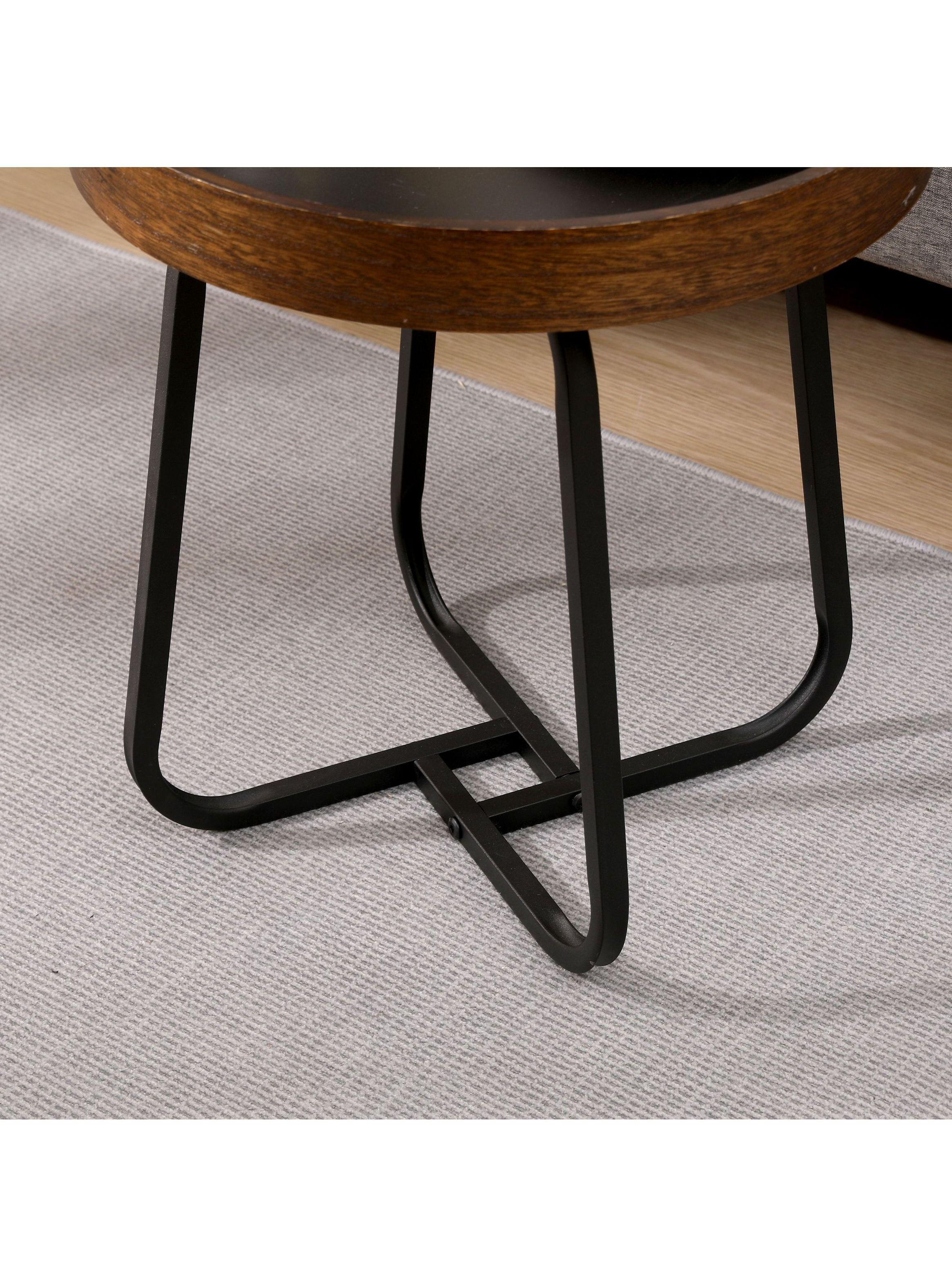 Mesa Lateral Homer Design Redonda Acero 40x46cm Melamina-8