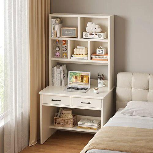 Escritorio Moderno Con Organizador 80x50x170cm Para Oficina Blanco-2