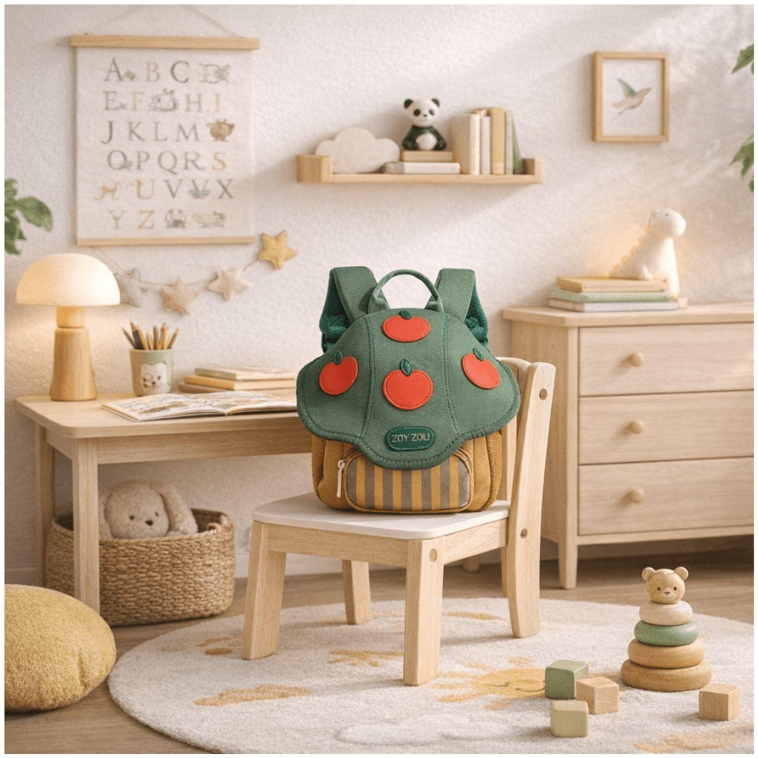 Bonita Mochila Escolar Para Niños Con Forma De Hongo, Bolsa-1