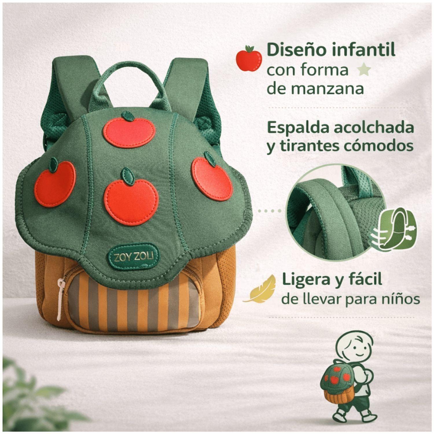 Bonita Mochila Escolar Para Niños Con Forma De Hongo, Bolsa-2
