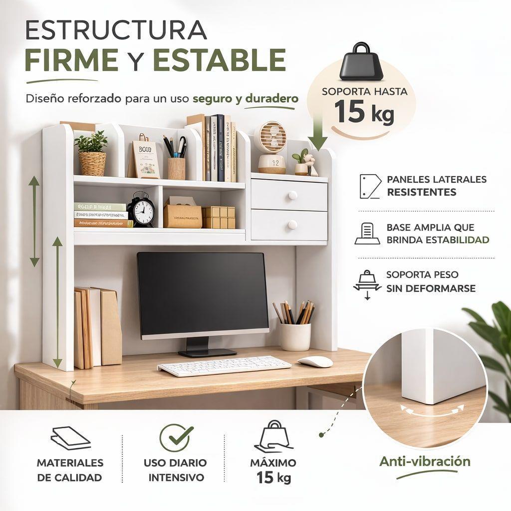 Organizador De Escritorio Multifuncional Estanteria Repisa-4