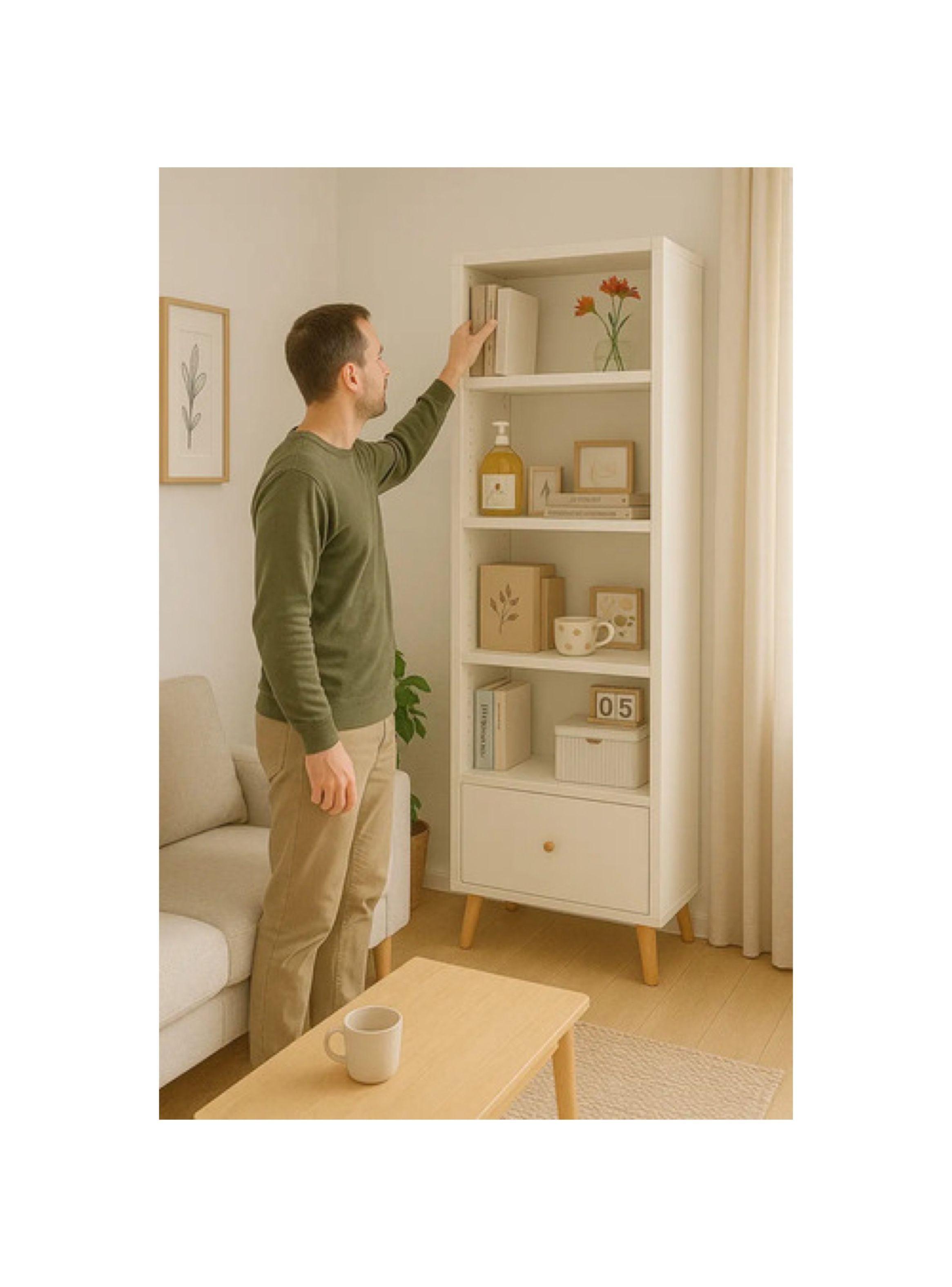 Organizador Estante Living Libro 180x50x30cm Con Patas-2