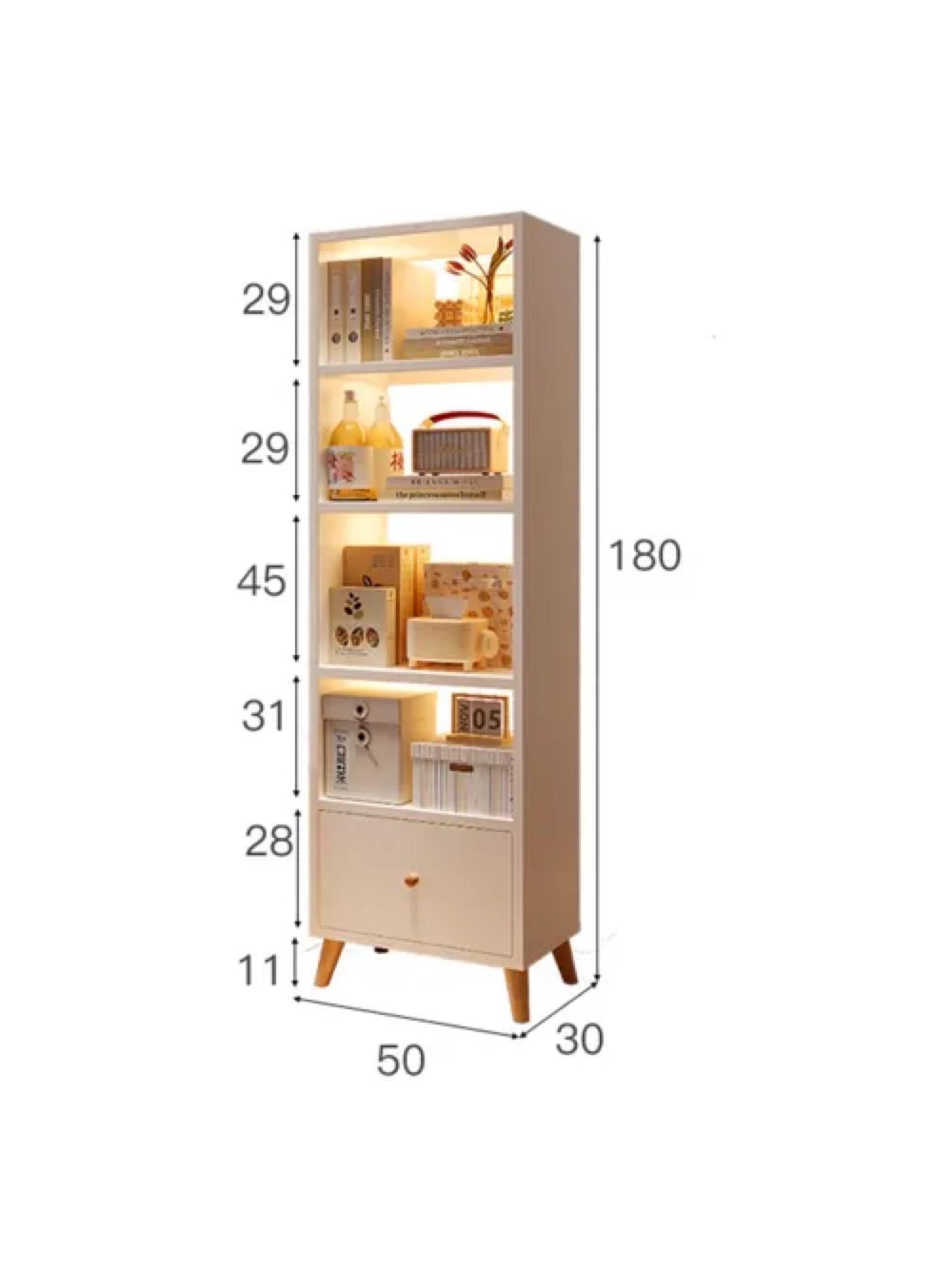 Organizador Estante Living Libro 180x50x30cm Con Patas-3