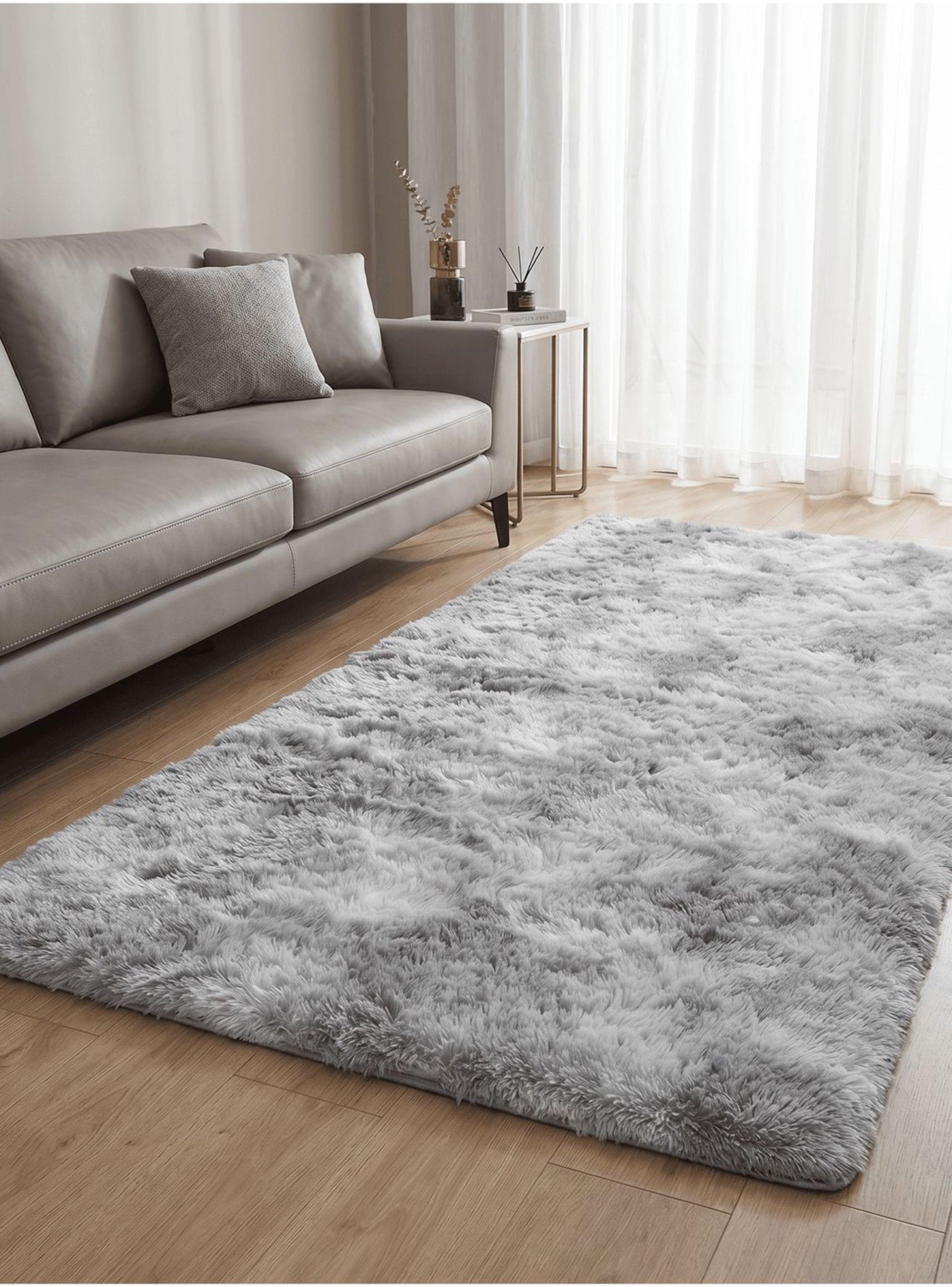 Bajada De Cama Peluda Alfombra 60x160 Cm Homer Design 60x120cm gris claro-6