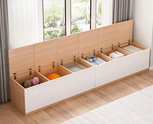 Organizador De Ropa De Madera Estante Dormitorio Bajoventana Blanco-4