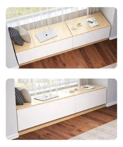 Organizador De Ropa De Madera Estante Dormitorio Bajoventana Blanco-5